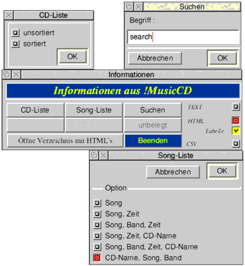 Auswerten / Suchen